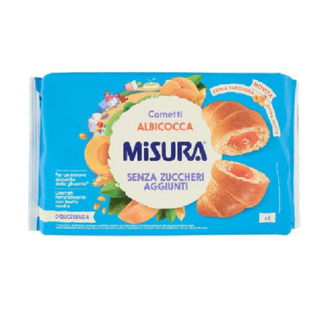 8x Misura Dolcesenza Cornetti all'Albicocca Garniture extra à l'abricot - Goût intense - Sans sucres ajoutés