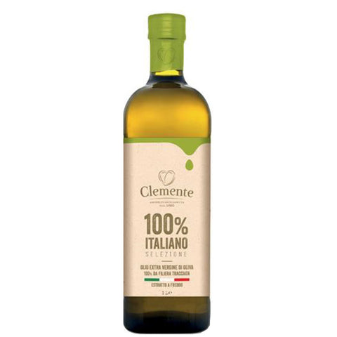 Olio Extra Vergine di Oliva Clemente 100% Italiano Huile d'Olive Vierge Extra Clemente 100% Italienne 1l