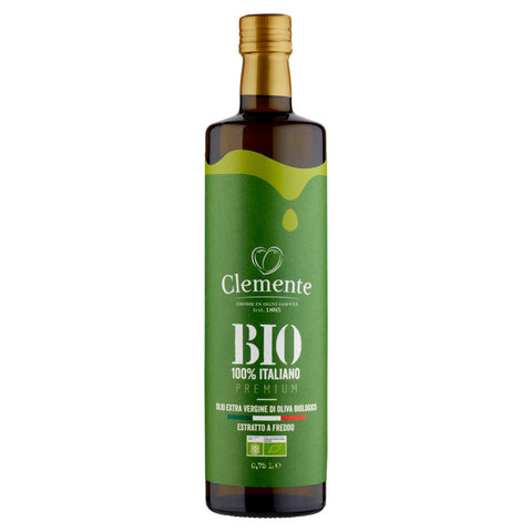 Olio Extra Vergine di Oliva Clemente Bio Premium 100% Italiano Huile d'Olive Extra Vierge 100% Italienne 75cl
