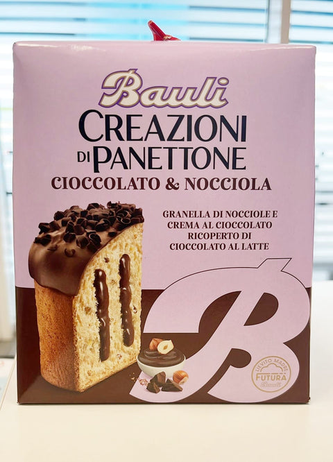 4x Bauli Creazioni di Panettone Cioccolato e nocciola au chocolat et aux noisettes 450g