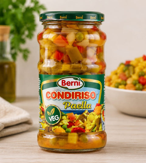 12x Berni Condiriso Paella Assaisonnement pour légumes pour salades de riz et paella 300 g