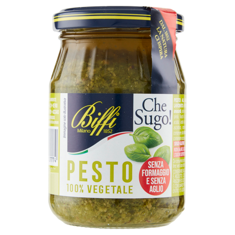 3x Biffi Pesto alla genovese 100% Vegetale senza formaggio e senz'aglio 100 % végétal, sans fromage, mais avec un goût incomparable. 190 g