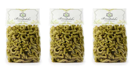 3x Brontedolci Casarecce al Pistacchio Pâtes de semoule de blé dur à la pâte de pistache 500g