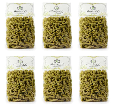 6x Brontedolci Casarecce al Pistacchio Pâtes de semoule de blé dur à la pâte de pistache 500g