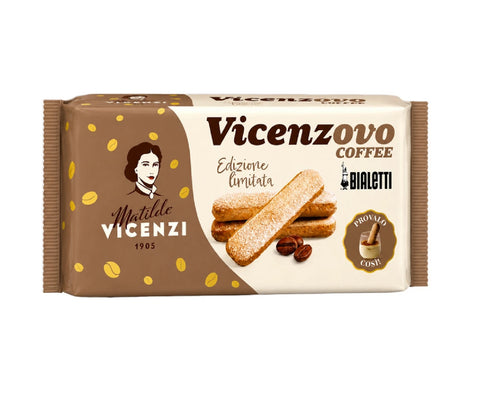 12x Vicenzi Vicenzovo Savoiardi al Caffè Bialetti biscuits à la cuillère aromatisés au café 200g