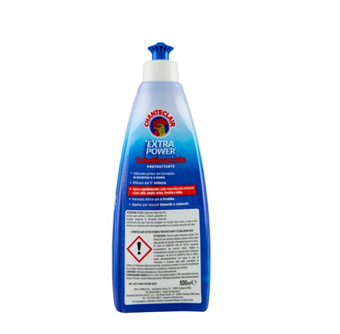 6x Chanteclair Extra Power Scioglimacchia Pretrattante Détachant pour taches tenaces, graisse et taches grasses sur les tissus, 500 ml