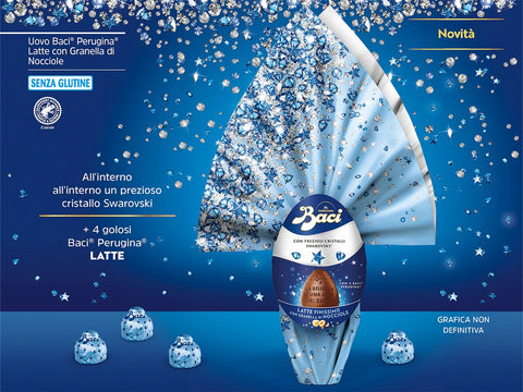 Baci Perugina Uovo Pasqua Cioccolato al Latte Messaggi Incisi avec messages gravés, aux noisettes et 4 chocolats 310 g