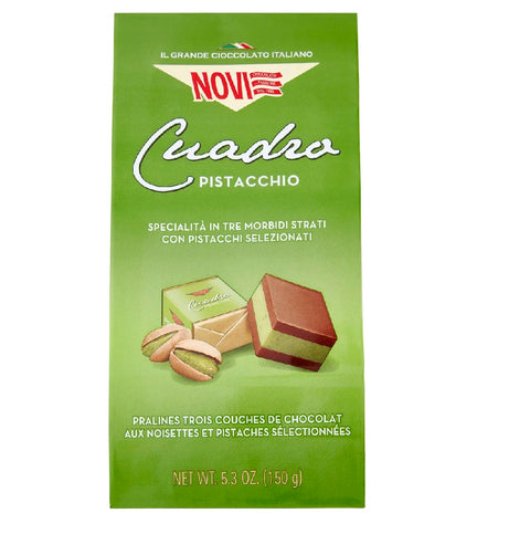 Novi Cuadro pistacchio Pralinés au chocolat et aux pistaches 150g