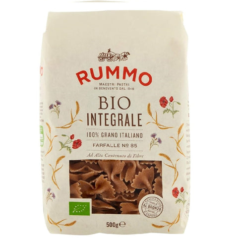 Rummo Farfalle N°85 Bio Integrale Pâtes de blé 100% italiennes 500g