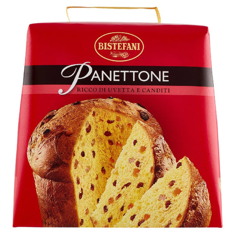 4x Bistefani Panettone ricco di uvetta e canditi riche en raisins secs et fruits confits 700 g