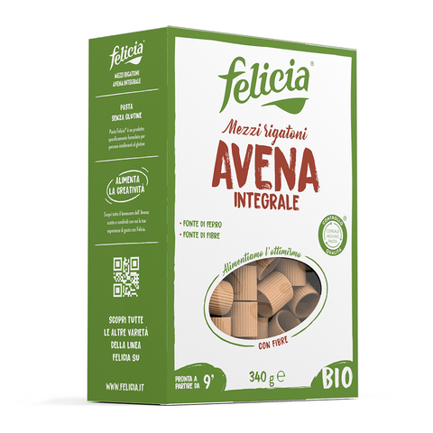 Felicia Mezzi Rigatoni con Avena Integrale Pâtes BIO à la farine d'avoine complète 340g