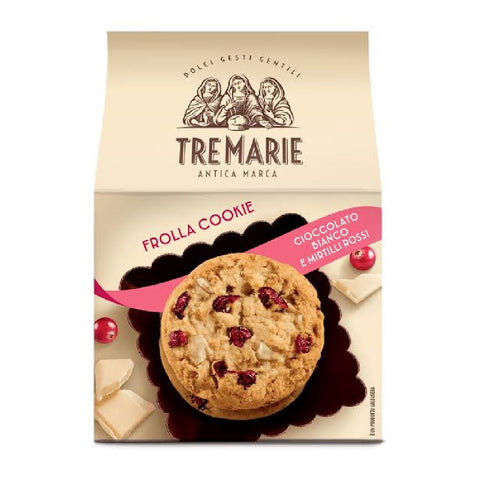 4x Tre Marie Frolla Cookie cioccolato bianco e mirtilli biscuits aux morceaux de chocolat blanc et aux myrtilles 150 g