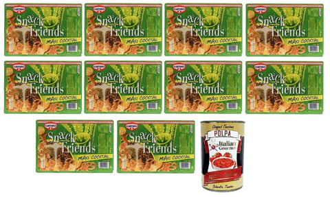 10x Cameo Snack Friends Maxi Cocktail Assortiment de biscuits salés pour l'apéritif 300g + Italian Gourmet polpa 400gr