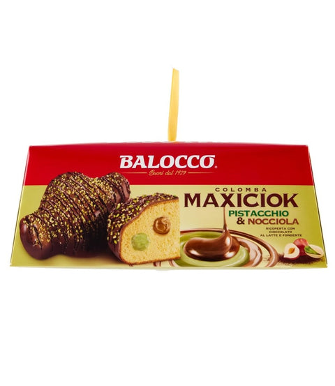 3x Balocco Colomba Maxiciok Pistacchio & Nocciola Colomba de Pâques à la pistache et à la noisette, 750g