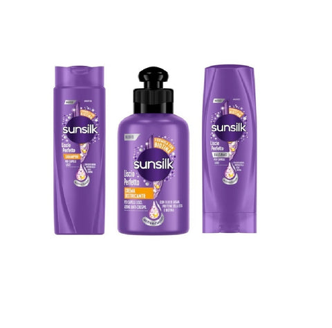 SUNSILK Set Shampoo + balsamo + crema districante Liscio perfetto Shampoing + après-shampooing + crème démêlante Parfaitement lisse
