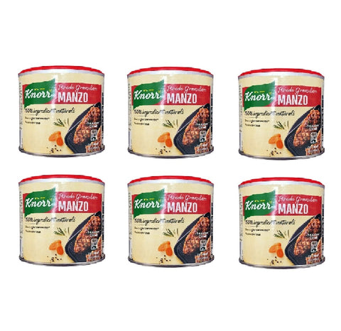 Knorr Brodo Granulare Manzo 100% naturels Bouillon Granulé de Boeuf 6x135g Sans Gluten