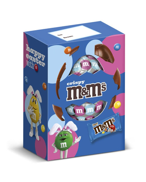 3x M&M'S CRISPY UOVO DI PASQUA Œuf en chocolat enrichi des célèbres bonbons croustillants M&M's 156 g