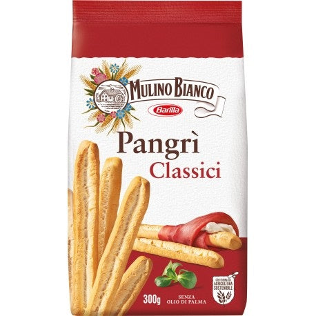 16x Mulino Bianco Pangrì Classici Grissini rustici Gressins rustiques à l'huile de tournesol et à la farine de blé tendre 300 g