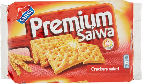 12x Saiwa Premium Crackers Cracker Salati salé 315 g d'Italie