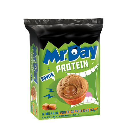 10x Mr Day muffin proteico al caramello salato 252gr - Mr Day Muffin protéiné au caramel salé