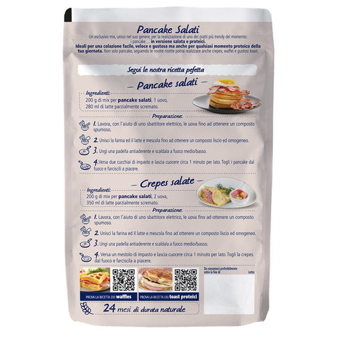 Le Farine Magiche Lo conte Mix Per Pancake Salati Farine pour crêpes salées 200 g 4x 200 g