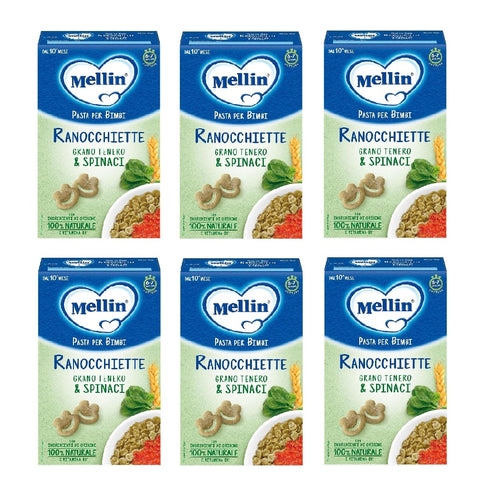 Mellin Ranocchiette di grano tenero e spinaci Nouilles pour les enfants 280 g