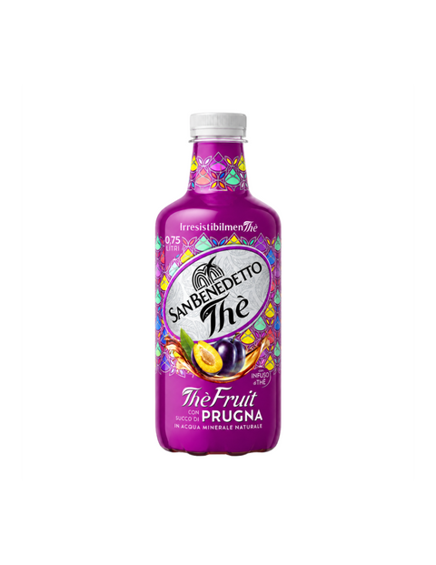 6x San Benedetto, Thè Fruit Prugna Boisson sans alcool au thé et au jus de prune 0,75 L PET