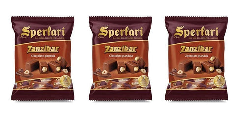 3x Sperlari Zanzibar Cioccolato Gianduia Chocolat Gianduia aux noisettes entières 117g