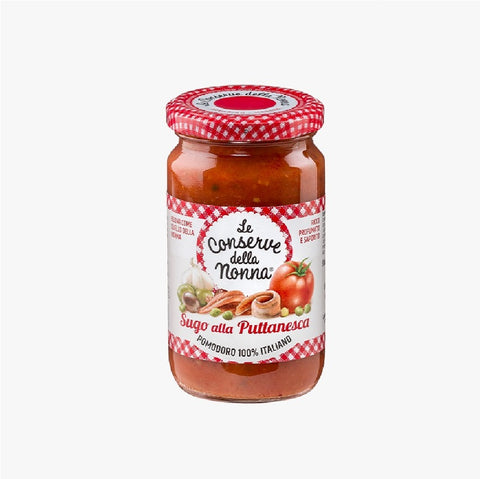 Le Conserve della Nonna Sugo alla Puttanesca Sauce tomate aux olives et câpres 190gr