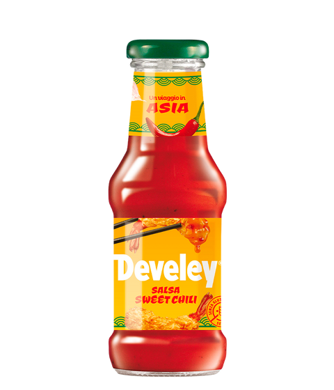 3x Develey Salsa Sauce chili douce Sauce chili Sauce d'assaisonnement sans gluten Sauce de table Sauce piquante Idéal pour les tacos Bouteille en verre 250ml