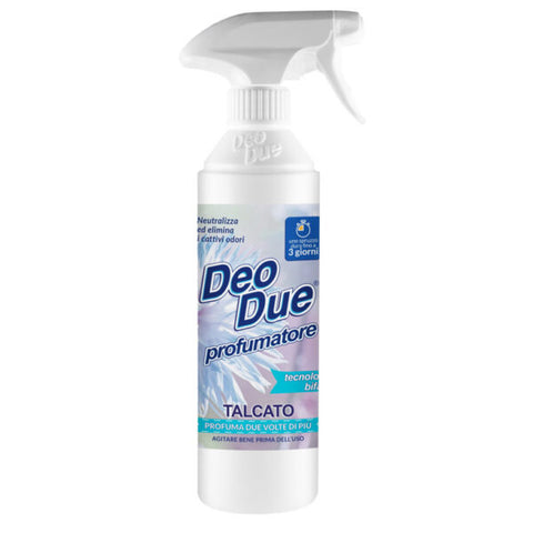 3x Deo Due – Profumatore Bifase Talcato Désodorisant d'air et textile 500 ml
