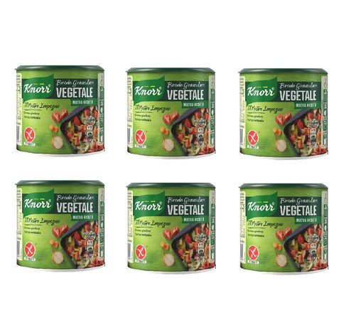 Knorr Brodo Granulare Vegetale Nuova Ricetta Bouillon Granulé de Légumes 6x150g Sans Gluten ni Lactose