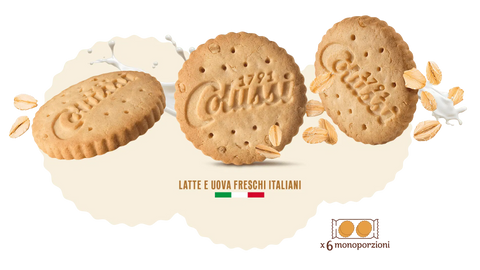 12x Colussi Frollino con latte e fiocchi d’avena Biscuit au lait et aux flocons d'avoine 288gr