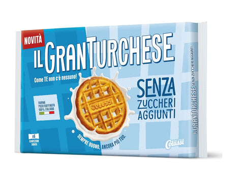 3x GranTurchese Senza Zuccheri Aggiunti Biscuits sablés troués, farine italienne 340 g, 6 sachets fraîcheur
