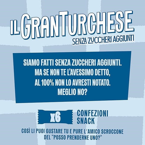 3x GranTurchese Senza Zuccheri Aggiunti Biscuits sablés troués, farine italienne 340 g, 6 sachets fraîcheur