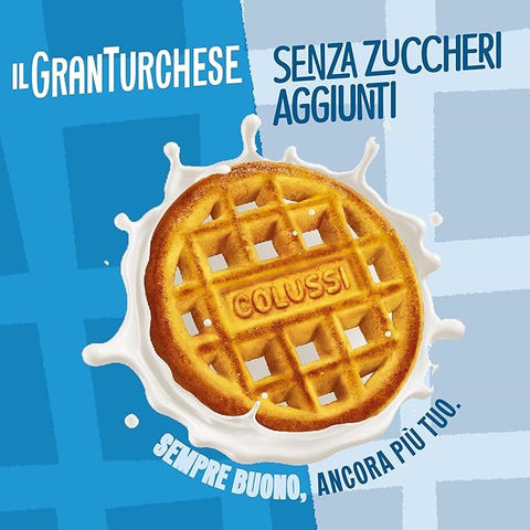 3x GranTurchese Senza Zuccheri Aggiunti Biscuits sablés troués, farine italienne 340 g, 6 sachets fraîcheur