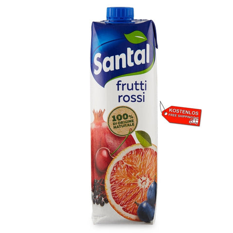 12x Parmalat Santal I Classici Frutti Rossi Jus de Fruits Rouges 100% Naturel 1000ml