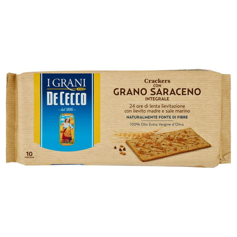 De Cecco Crackers con Grano Saraceno Integrale Crackers au Sarrasin Complet 250g