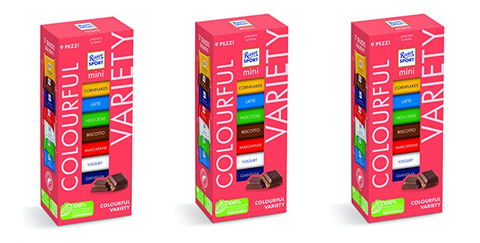 Ritter Sport MINI COLOURFUL VARIETY 9 pièce150gr