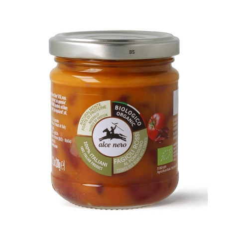 Alce Nero Fagioli Rossi Haricots Cuits à la Sauce Tomate Bio Légumineuses 200g