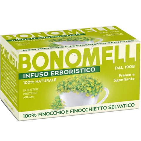 Bonomelli Infusi Erboristici Finocchio e Finocchietto Selvatico Infusion avec fenouil aux herbes et fenouil sauvage Pack de 16 filtres