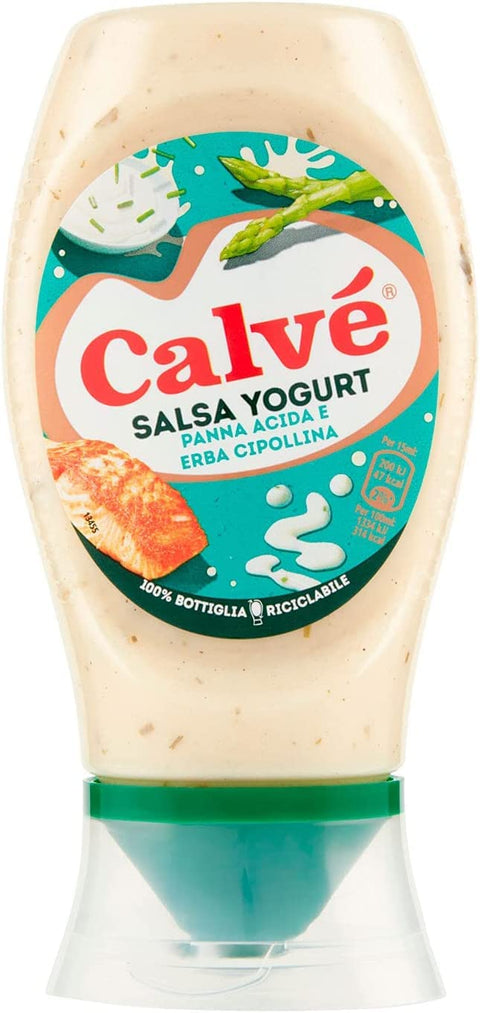 Calvè Salsa Yaourt, con panna acida ed erba cipollina sauce yaourt, avec crème aigre et ciboulette 240ml