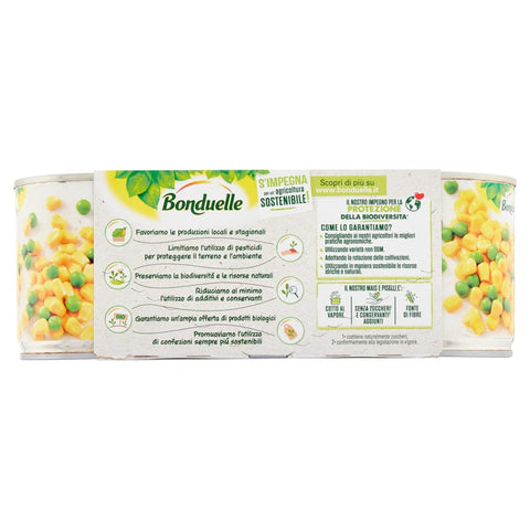 Bonduelle Mais Mix Mais e Piselli Maïs Doux et Croquant aux Petits Pois (3 x 170g)