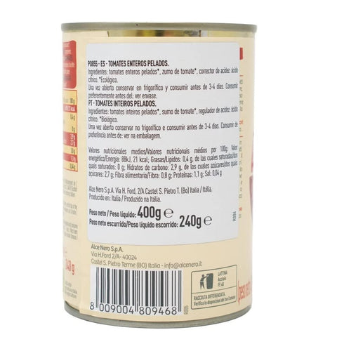 Alce Nero Pomodori Pelati Biologico BIO sauce tomate pelée boîte 400g