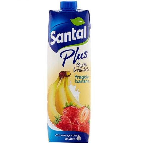 Parmalat Santal Plus Succo di Frutta Fragola e Banana Jus de fraise et de banane avec une goutte de lait 1000ml