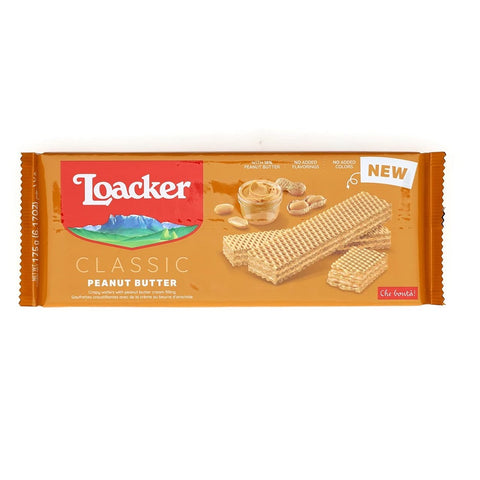 Loacker Wafer Classic Peanut Butter gaufres à la crème de cacahuète beurre de cacahuète 175g