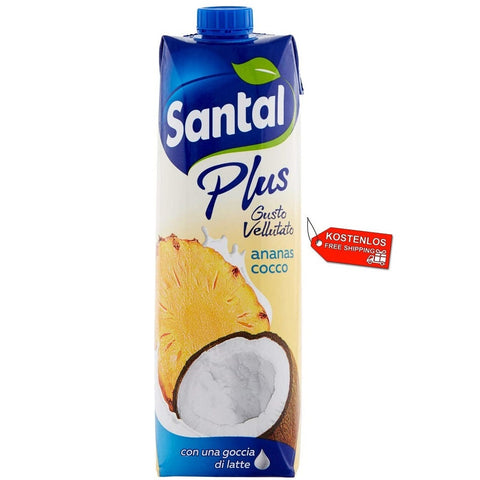 12x Parmalat Santal Plus Pineapple e Cocco Jus d'ananas et de noix de coco avec une goutte de lait