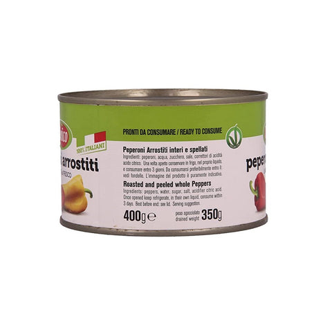 D'Amico Pepperoni Arrostiti Interi e Spellati Pepperoni Rôti Entier et Pelé Frais Transformé 400g