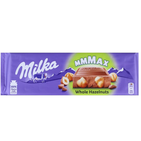 Milka MMMAX Tablette de chocolat aux noisettes entières chocolat au lait 270g