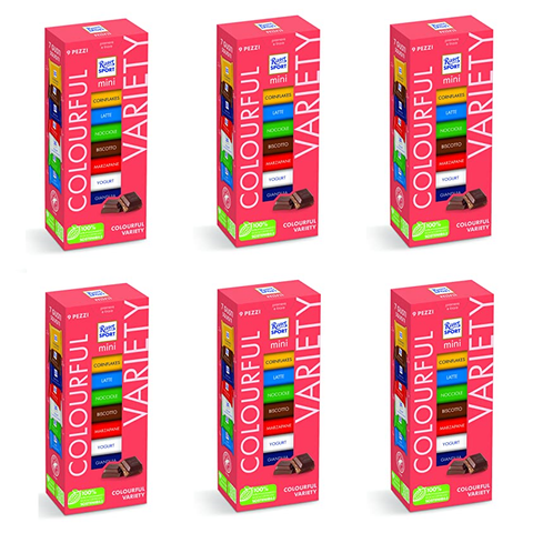Ritter Sport MINI COLOURFUL VARIETY 9 pièce150gr